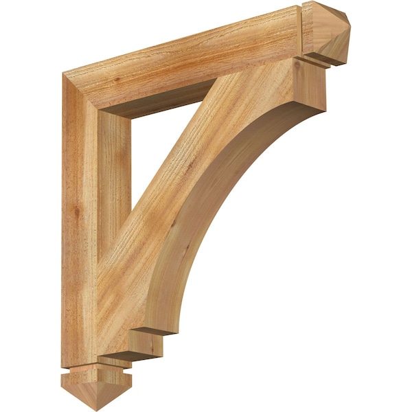 Ekena Millwork Imperial Arts & Crafts Rough Sawn Bracket, Western Red Cedar, 4"W x 28"D x 28"H BKT04X28X28IMP03RWR - main